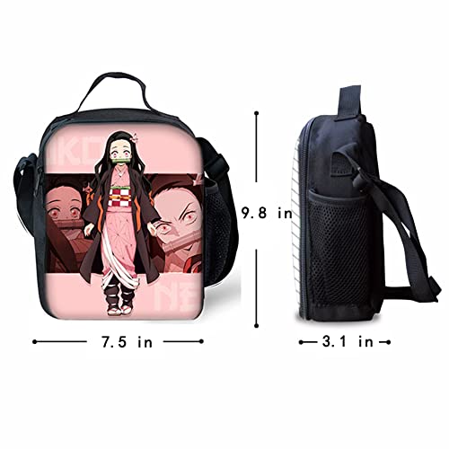 Kxqwb School Backpack Travel Backpacks With Lunch Bag Pencil Bag Set 3 Pcs Set Novelty Anime Backpack For Boy Girl And Kids B #TOP3