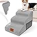 Hund und günstig Kaufen-Zvonema wasserdichte Hundetreppe, Hundetreppe 40 cm Hoch, Hochwertige Schwamm Katzentreppe, Tragbare Verletzungsprophylaxe Hunderampe, rutschfeste Haustierrampe, Waschbarer Hunde Treppe