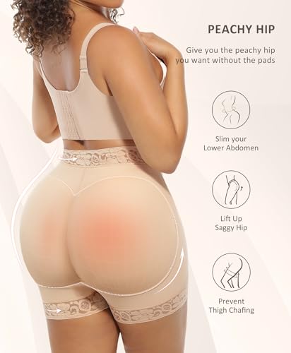 Image of FeelinGirl Butt Lifter Panties Hip Enhancer Shapewear Tummy Control Body Shaper Shorts