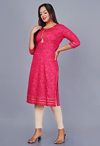 Image of Women's Rayon Straight Kurti(DC-6)