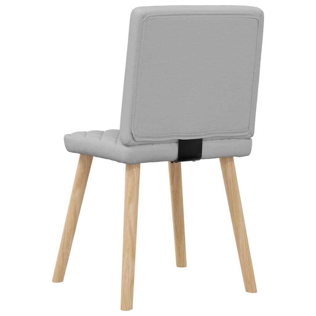 Chaises à Manger Lot de 4 Gris Nuage Tissu, Fauteuil scandinave Moderne, Meuble de Salle à Manger avec Dossier, Assise Confortable, Design Industriel, Robuste et Stable