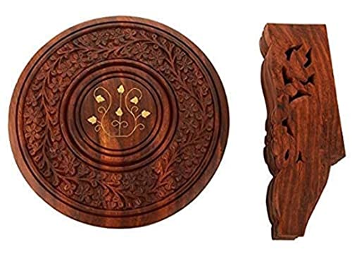 Image of Bros Moon Elegant and Sturdy Favourite Detachable Classy Wooden Stool for Living and Bed Room (Coffee Table, 12 1nches)