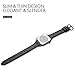 SWEES Slim Leather Band Compatible for Apple Watch 38mm 40mm 41mm 42mm Series 10, Slim Thin Elegant Top Grain Genuine Leather Strap Compatible for iWatch Series 10 9 8 7 6 5 4 3 2 1 SE Women