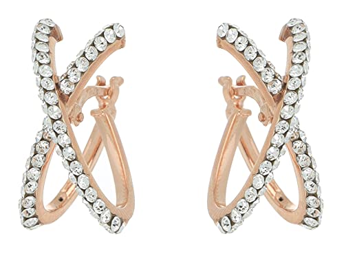 Boucle d'oreille Dea Losna nœud en or 18 ct et Swarovski, le cadeau idéal pour un anniversaire