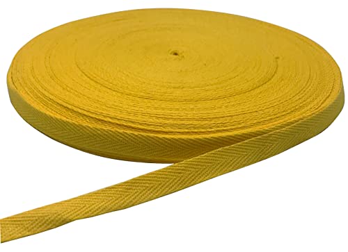 El Mejor Listado de Cintas al sesgo disponible en línea. 45 50 yardas de cinta de espiga, cinta de sarga de algodón para coser, cinta de unión al sesgo natural para manualidades DIY (Amarillo, 3/8 pulgada)