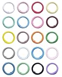 HUVZOR 20Pcs Clip Scatto Molla in Metallo, Mini Moschettone Portachiavi Rotondo 2,4 cm Portachiavi Piccolo Anello a Clip Gancio per Portachiavi Borse Borsetta Gioielli Artigianato Fai da Te