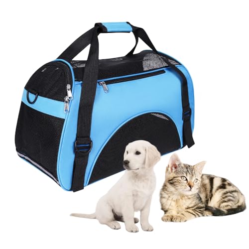Sac de transport Chien Chat en oxford Sac à Main des Animaux de Compagnie par Avion et Voiture Respirant Lavable et Pliable pour Petit animaux Chaton Chiot Lapin et Autres animaux