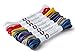 BB BROTHER BROTHER Dress Shoe Laces (7 Pairs) - Round Oxford Shoelaces for Dress Shoes Chukka - Waxed Shoe Strings in Navy Blue, Olive, Purple, Green, Yellow, Red and White - 30 inches