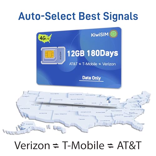KiwiSIM USA Data SIM Card, 12GB 180 Days, 4G LTE SIM Support for 3 Network - image 5