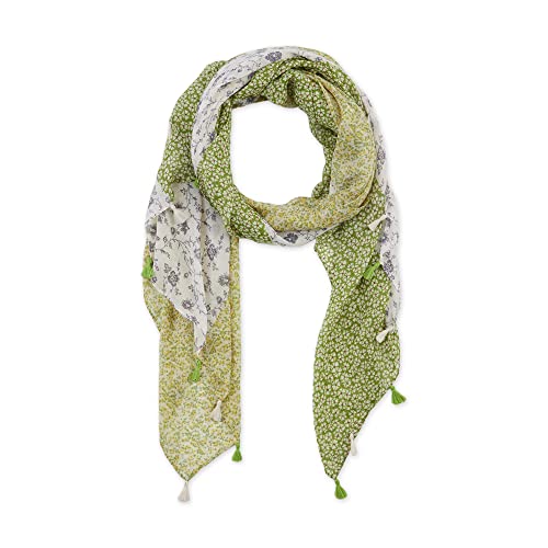 Hadley Wren Womens Lightweight Spring Floral Tassel Scarf Shoulder Wrap