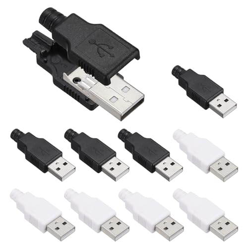 MECCANIXITY 10Pcs USB 2.0 Type A Macho, 33x16x10mm miniatura 1