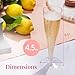 Prestee 100 Pack Clear Plastic Champagne Flutes - 4.5 oz Durable Disposable Champagne Glasses for Parties, Weddings, Toasting and Large Celebrations - Elegant Wine Glasses Stemware for Easy Cleanup