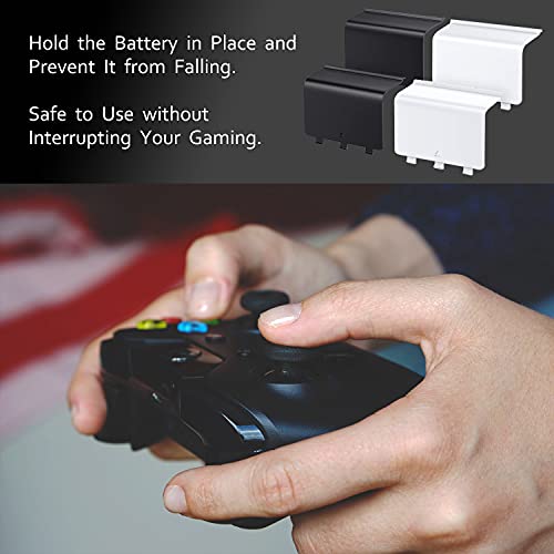 Kelifang Replacement Battery Cover Door Compatible With Xbox One, One S, One X Controller, Battery Back Shell Repair Part Compatible With Xbox Wireless Controller (4 Pack, White) #TOP1