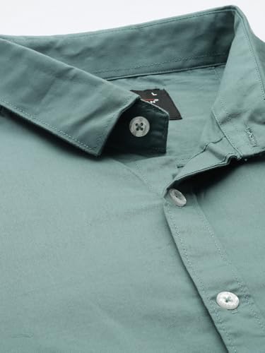Image of Majestic Man Men's Cotton Slim Fit Solid Casual Shirt