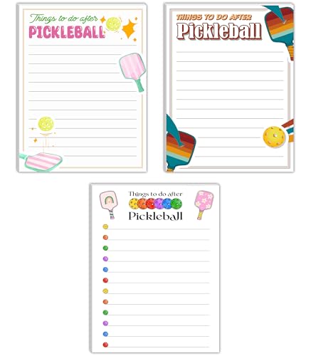 Blocs-notes autocollants pickleball lot de 100 blocs colorés