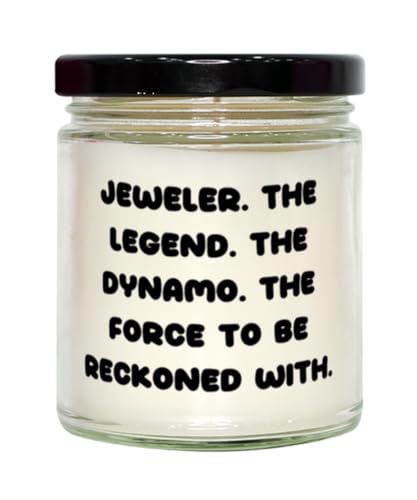 Brilliant Jeweler Scent Candle, Jeweler. The Legend. The Dynamo. The, Present for Friends, Unique Idea Gifts from Team Leader
