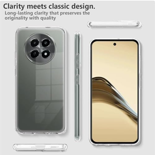 Image of COVERBLACK Soft Rubber Silicon Clear Case Back Cover for Compatible Model with Realme 13 Pro Plus 5G - Transparent