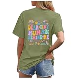 Photo Gallery maglietta da donna con scritta "back to school" e manica corta, verde chiaro, xl Photo Gallery maglietta da donna con scritta "back to school" e manica corta, verde chiaro, xl