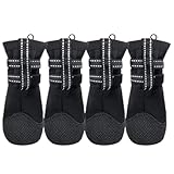 Dog Shoes,4 Piece Anti-Slip Hot Pavement Pads - Dog Paw...