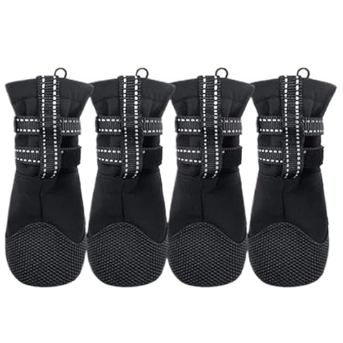 Hundeschuhe Für Heißen Asphalt - 4-Teiliges Rutschfestes Haustierzubehör,Stiefel Zur Wundheilung Für Hundepfoten,für mittelgroße und große Rassen für Wanderungen, Outdoor-Aktivitäten, Sommer, Winter,