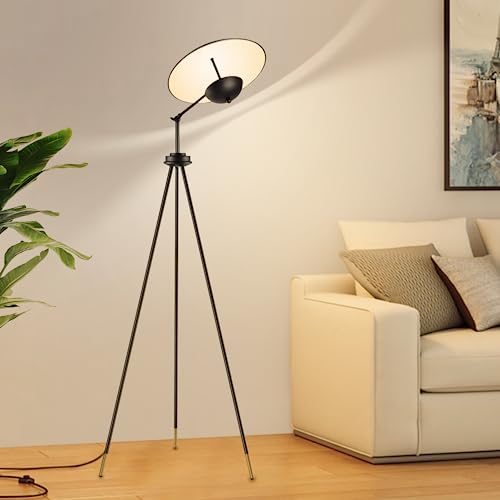 Hisoo Tripod Floor Lamp, Modern Remote Control Standing Lamp With Stepless Dimmable& Color, 69In Tall Led Floor Lamp, Black Industrial Floor Lamps For Living Room Bedroom Office Farmhouse Decor #TOP6