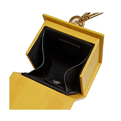 Fendi Roma Mini Box Yellow Leather Key Ring Charm 7Ar894 #TOP1