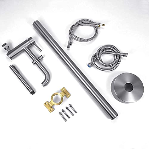 Kaphome KHFB01U Freestanding Bathtub Faucet Brushed Nickel,Stainless Steel Freestanding Floor Mounted Tub Filler,Bath Tub Faucet thumb #7