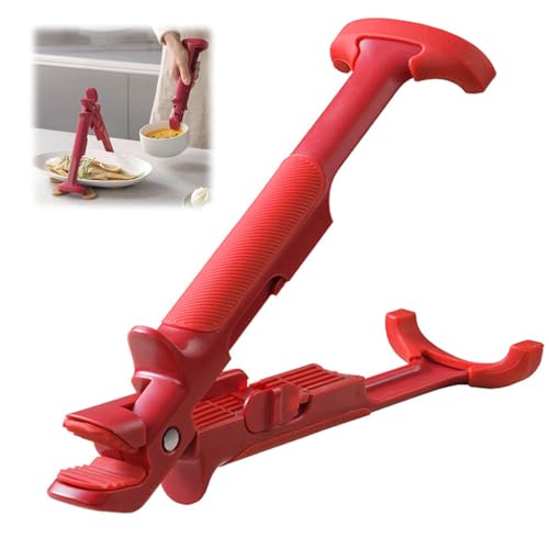 Image of Supvox Anti-Scald Bowl Clip, Heat-Resistant Pan Holder with Lock Buckle