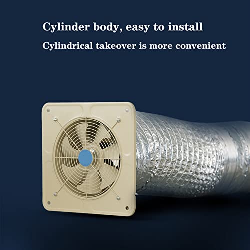 Ventilador de ventilación de alta velocidad 8/10/12 pulgadas, ventilador metálico fuerte para cocina, extractor potente para baño con válvula check y rejilla protectora miniatura 7