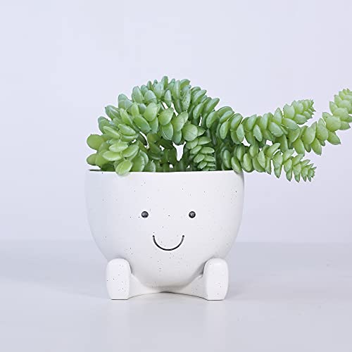 Aimebby Face Flower Pot Face Planters Pots Cute Flower Pot Head Planter For Indoor Plants Succulent Planters With Drainage Hole Resin Planter 4 Inches #TOP4