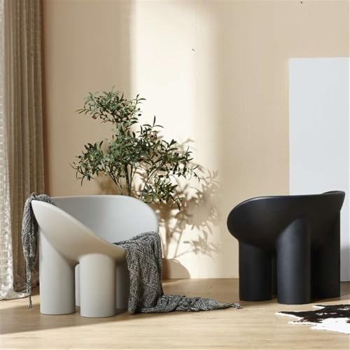 Sillón Redondo Moderno Plegable Negro miniatura 7