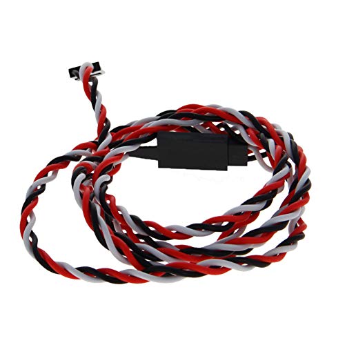 Best Cyber Monday 🔥 Fielect 90cm/35.43" Male to Female Lead Servo Extension Cable Wire Cord Connectors for RC Futaba JR Servo 5Pcs