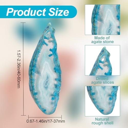 GOMAKERER 8 Pezzo Ciondolo in Agata Naturale