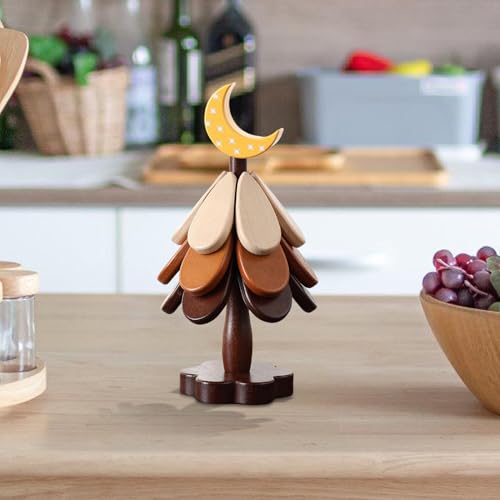 Dessous de plat en bois décoratifs, set de table premium pour cuisine - 4