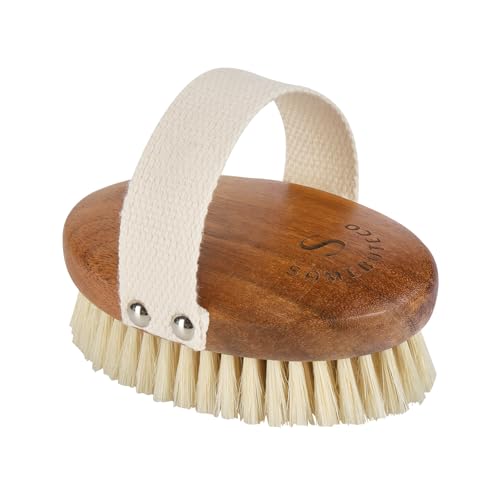 SAMEBUTECO Acacia Wood Boar Bristle Brush