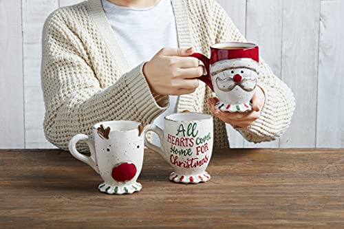 Taza Mud Pie Farmhouse Christmas Pedestal 16 oz miniatura 3