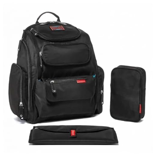 Bag Nation Extra Large Diaper Bag Backpack with Changing Station | Ideal for Twins or 2 Babies | Unisex 3 in 1 with Stroller Straps | Holds All Your Baby’s Essentials (Black)