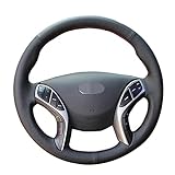 ☞【Mayor operabilidad】La funda cosida a mano para volante aumenta la sensación y la fricción, evita que las manos suden, mejorando así la sensibilidad del coche cuando conduces. La mano se siente suave y cómoda, y se combina estrechamente con la funda del volante, que tiene una fuerte operabilidad y una conducción más fácil.