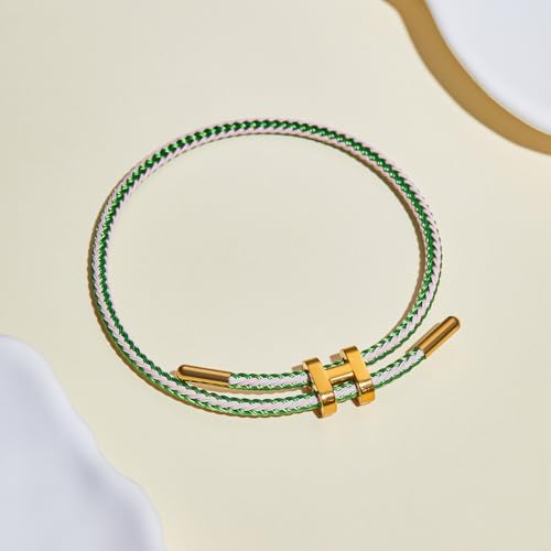 Image of AIMADE Adjustable Charm Bracelet for Women, 18K Gold Plated Titanium Steel