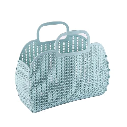 お風呂 カゴ 持ち運び バスケット 手提げ 収納バスケット 多機能 シャワーバスケット 水切り 温泉ポーチ スパバッグ 浴室用 バスバスケット バスルーム収納 小物入れ 折りたたみ 取り外し可能 お風呂バッグ 持ち手付き おしゃれ 化粧品入れ 便利 B