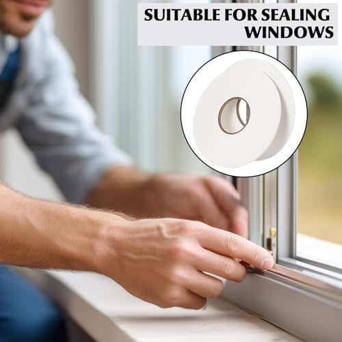 Image of Tatuo 2 Rolls Double Sided Foam Tape PE Foam Tape Sponge Soft Mounting Adhesive for DIY Craft Picture Poster Hanging(1 /4 Inch by 66 Feet,White)