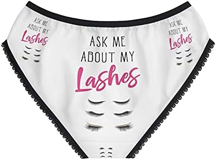 Ask Me About My Lashes Panties, Ask Me About My Lashes Underwear, Briefs, Cotton Briefs, Funny Underwear, Panties For Women