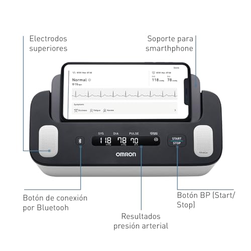 Image of Omron Complete ECG Machine + BP Monitor Built in Bluetooth Technology; AFib, Tachycardia, Bradycardia & Hypertension Monitoring