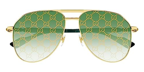 Gucci GG1220S 004 Gold/Green Pilot Men's Sunglasses3
