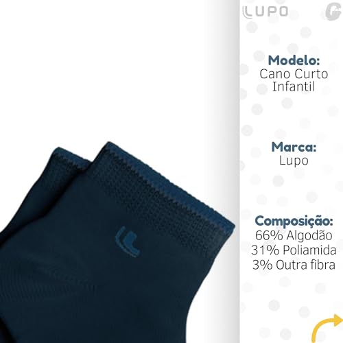 Kit 09 Meia Lupo BU | Meia Bebê Lupo Baby Algodão Infantil Unissex |KIT - D | 16-19