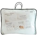 De Bed Surmatelas 140x190 Épaisseur 7 cm – Moelleux, Respirant et Hypoallergénique – Facile à Ranger avec Sac Inclus – Garnissage Coton, Housse Polyester avec Jupe Élastique