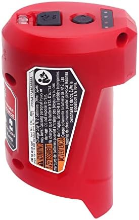 Lasica Compatible with Mil-Waukee M-12 Battery Charger and Portable Power Source Adapter 48-59-1201, 49-24-2310 Compatible with Mil-Waukee M-12 12V Heated Jacket Battery (USB Charger Adapter-ONLY)