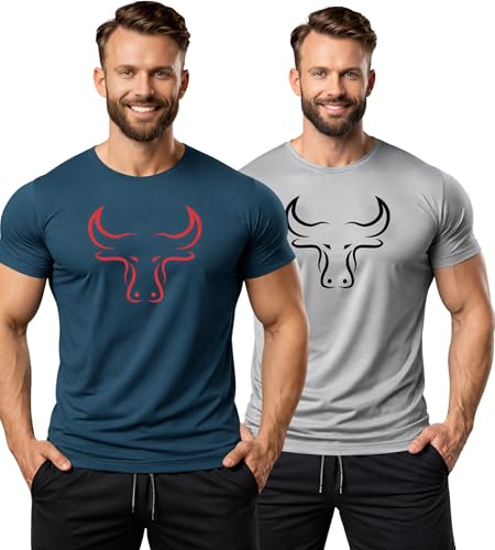 Image of 3Colours RGB Active Fit T-Shirt - Lightweight Polyester Sportswear-Bull