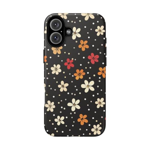 Coque iPhone 16 Plus rigide mate fleurie finis les reflets sales
