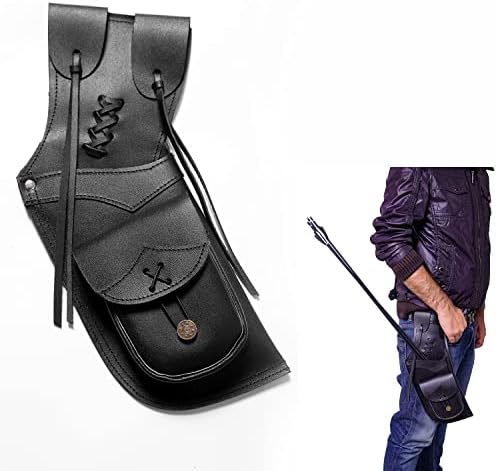 Leather Crafts Hip Quiver | Genuine Leather Arrow Holder | Traditional Handmade Quiver for Arrows for Hunting & Archery Sports | Lightweight & Comfortable